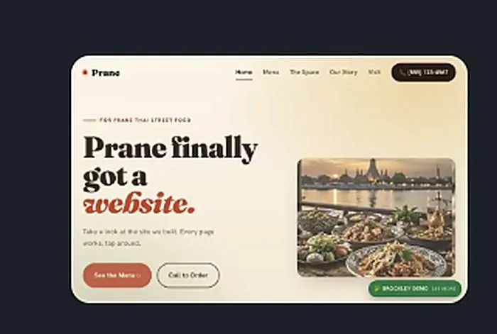 Prane Thai website — Flagstaff AZ restaurant site built by Brockley