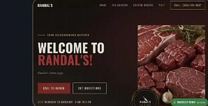 Randal's Fine Meats website — Flagstaff AZ butcher shop site built by Brockley